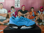 Blue Low-Top Sneakers with Black Midsole, EU 40-46
