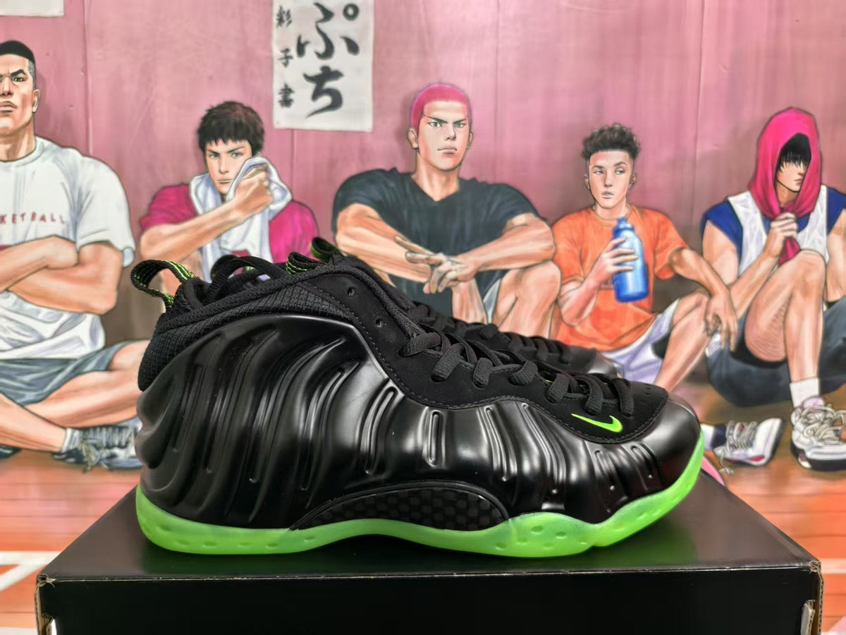 Black and Neon Green Basketball Sneakers