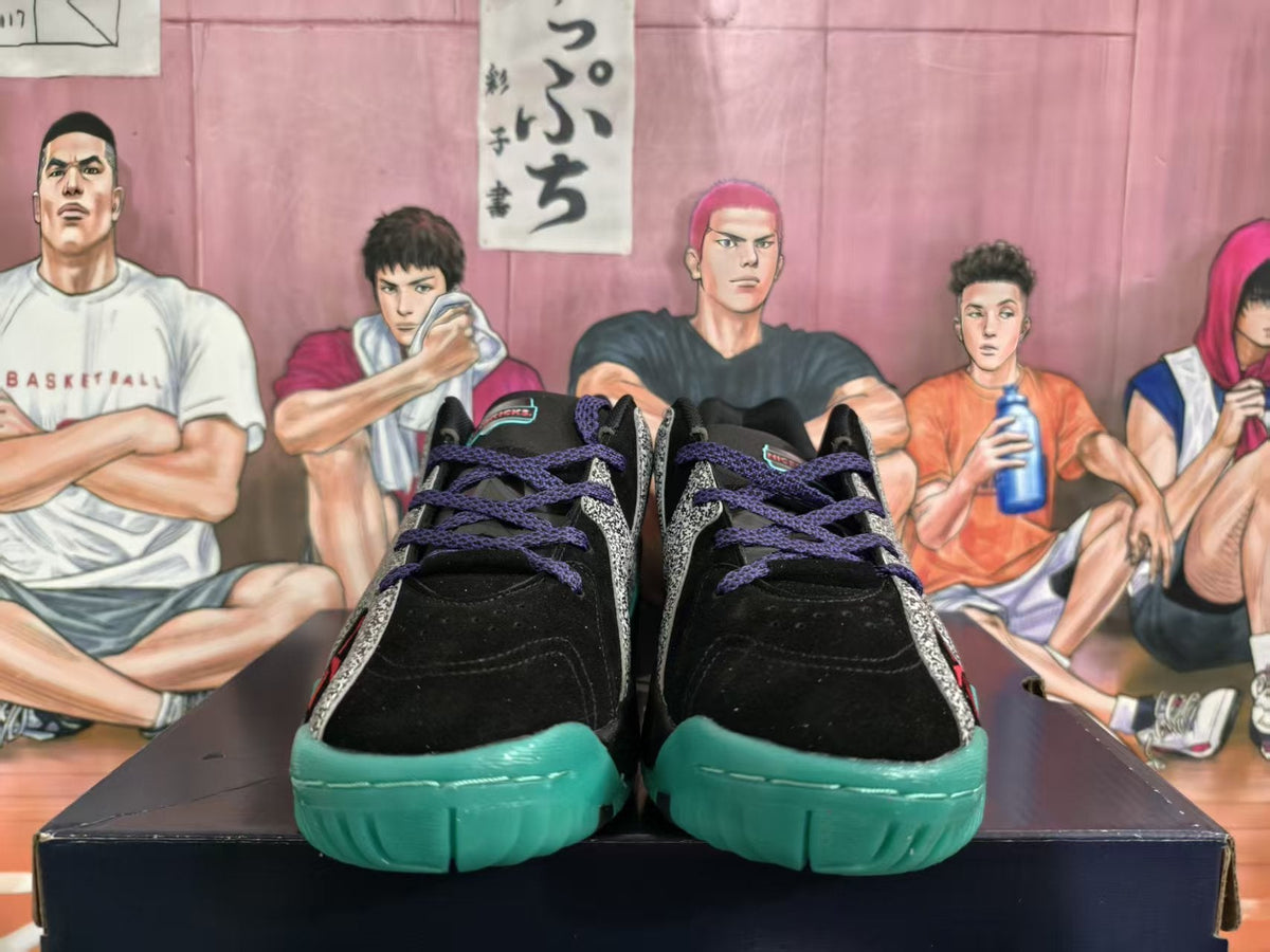 Reebok Collaboration Sneakers Black Gray and Green