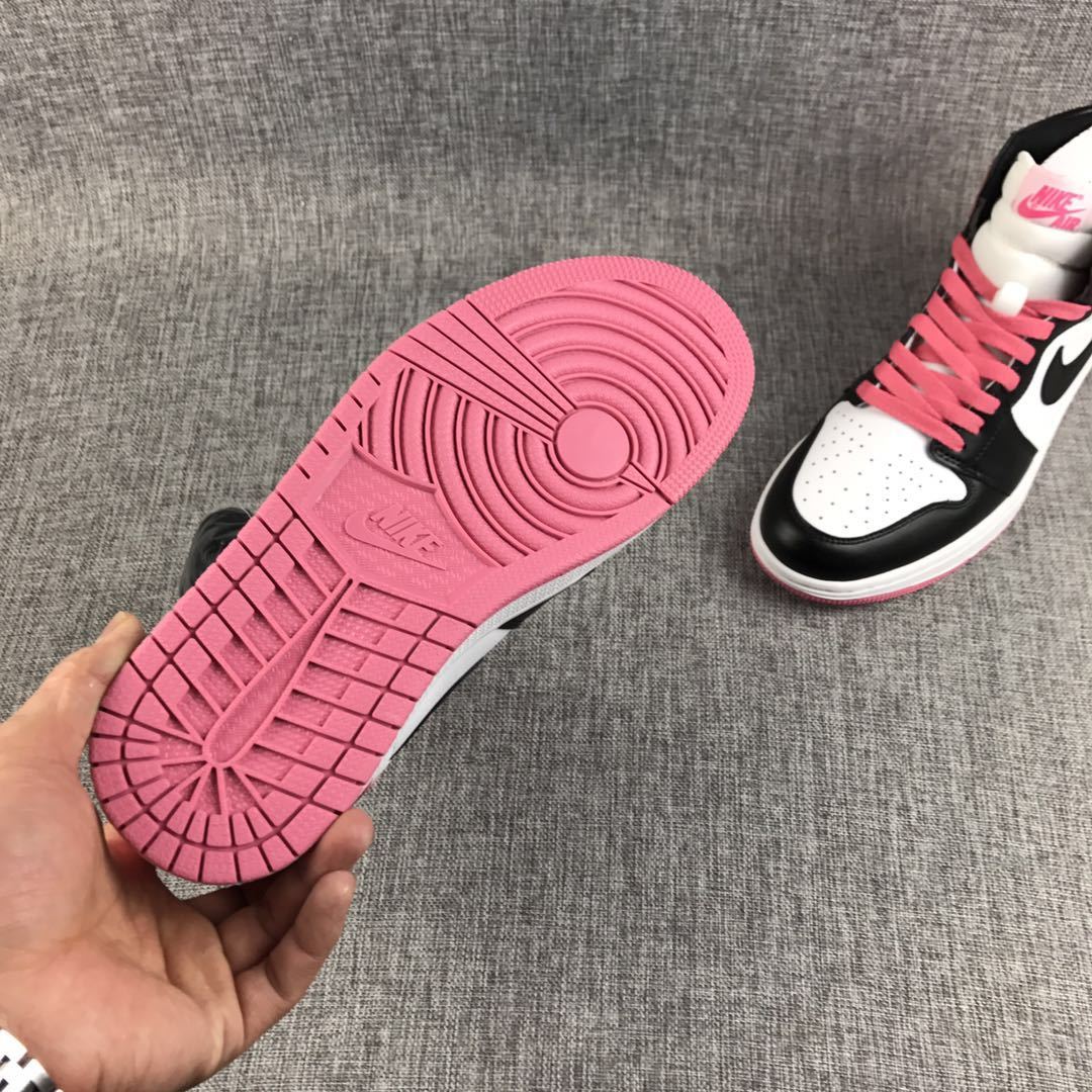 Jordan Air Jordan 1 High Dirty Pink Black Toe Sneakers