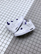 Air Jordan 4 Court Purple White Sneakers