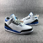 Fragment x Air Jordan 3 Sneakers White Blue Black CT8532-040
