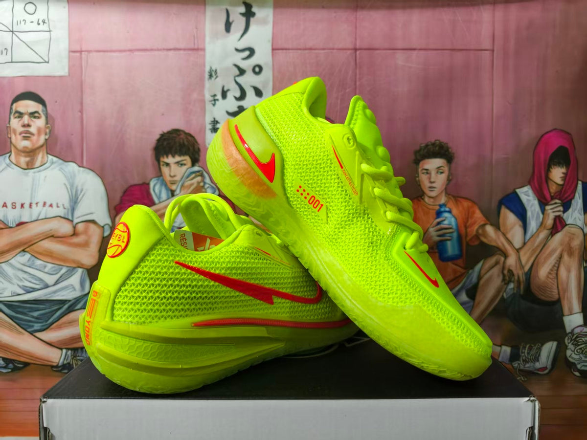 Nike GT Cut Basketball Shoes in Neon Green and Red