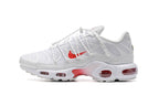 Nike Air Max Plus TN White and Red Sneakers