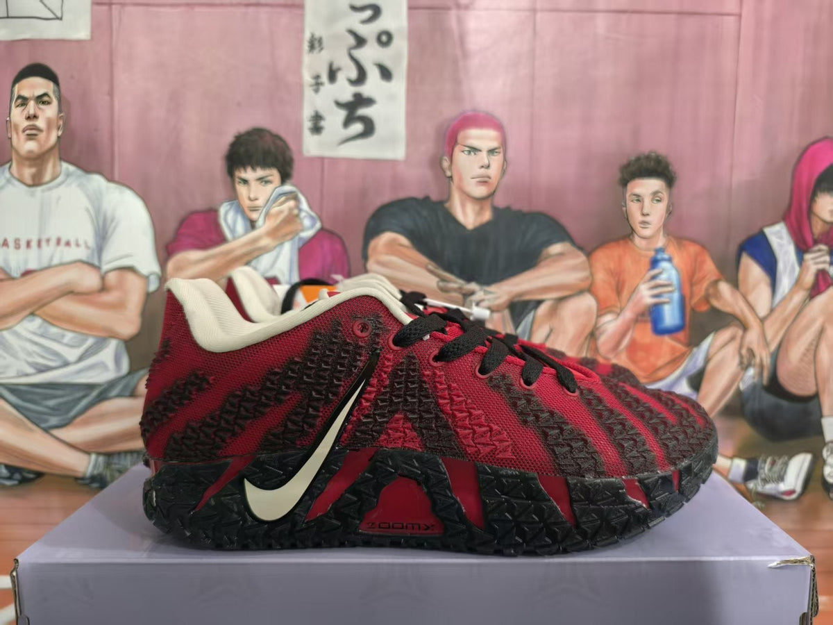 Nike Red and Black Textured Sneakers