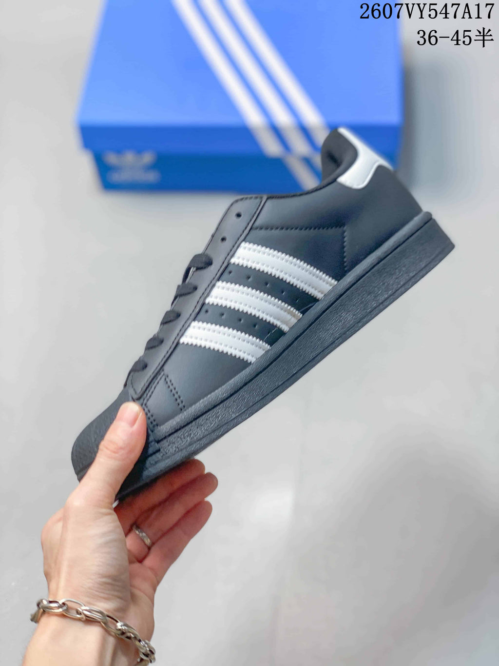 Adidas Originals Superstar Black White Sneakers 2607VY547A17