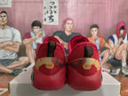 Red Basketball Sneakers with Translucent Accent Sole