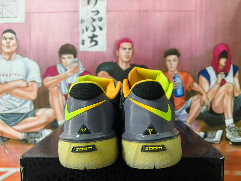 Nike Kobe 6 Basketball Shoes Black Gray Volt Yellow