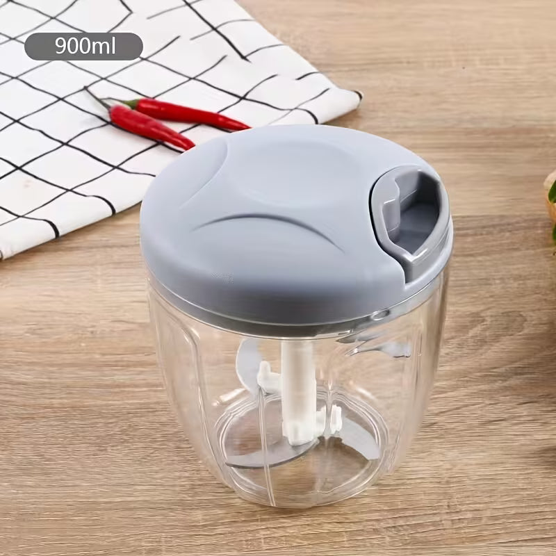 Multifunctional Garlic Press & Vegetable Chopper – Manual Garlic Mincer, Fruit Masher & Creative Kitchen Gadget – 16.91 / 30.43 oz Capacity