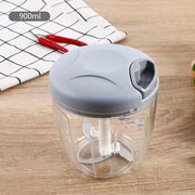 Multifunctional Garlic Press & Vegetable Chopper – Manual Garlic Mincer, Fruit Masher & Creative Kitchen Gadget – 16.91 / 30.43 oz Capacity