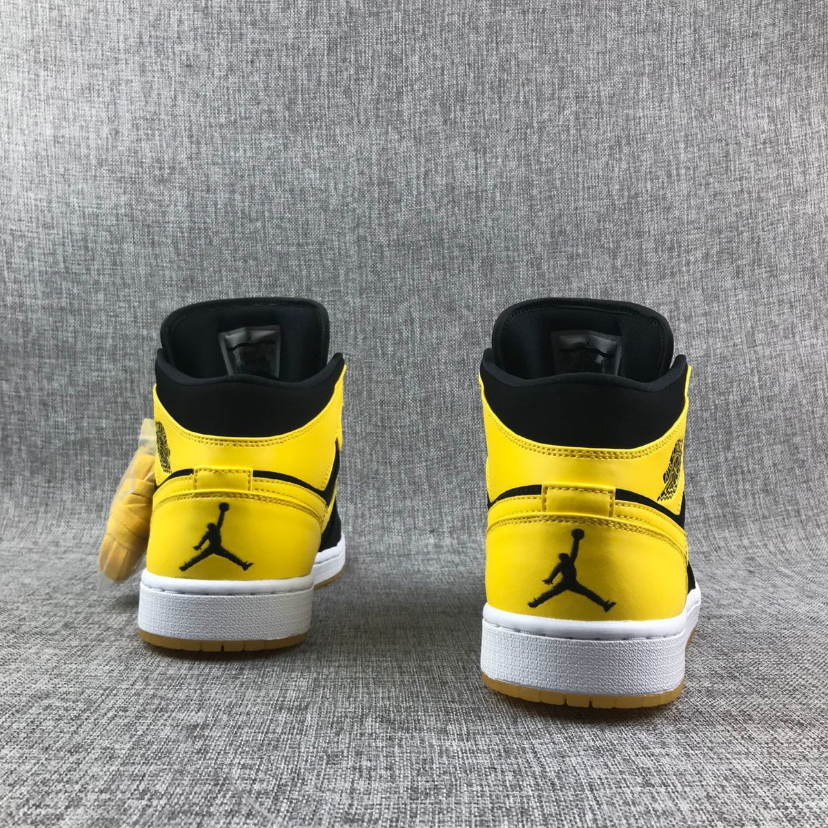Jordan Air Jordan 1 Mid Black Yellow White Sneakers