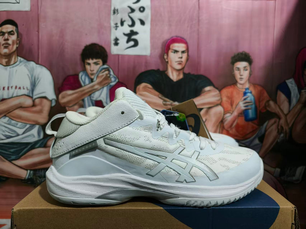 ASICS White and Gray Basketball Shoes