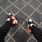 Air Jordan 1 Off-White Black Orange High-Top Sneakers