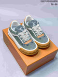 Louis Vuitton Tilted Low-Top Sneakers in Green Monogram
