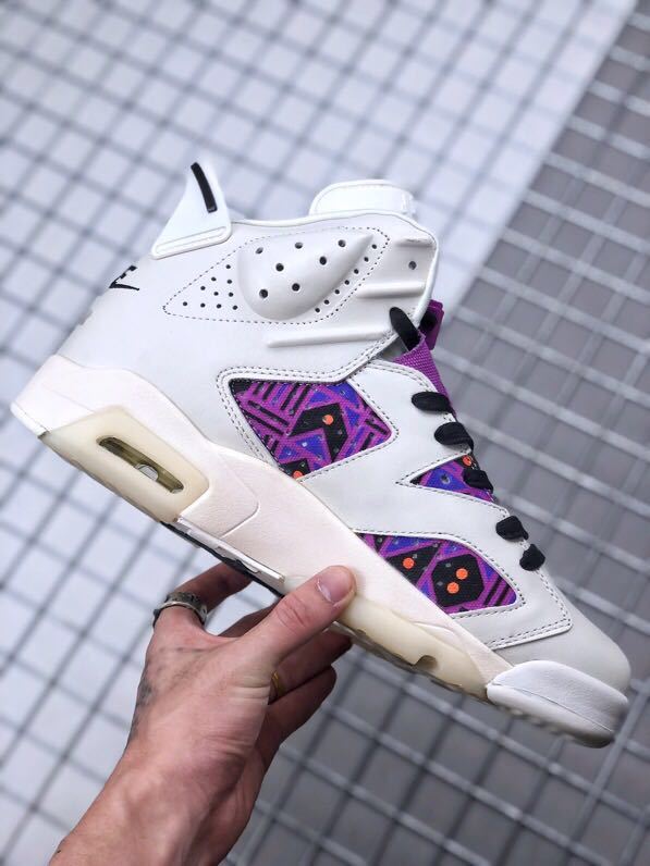 Jordan Air Jordan 6 Quai 54 Sneakers White Purple