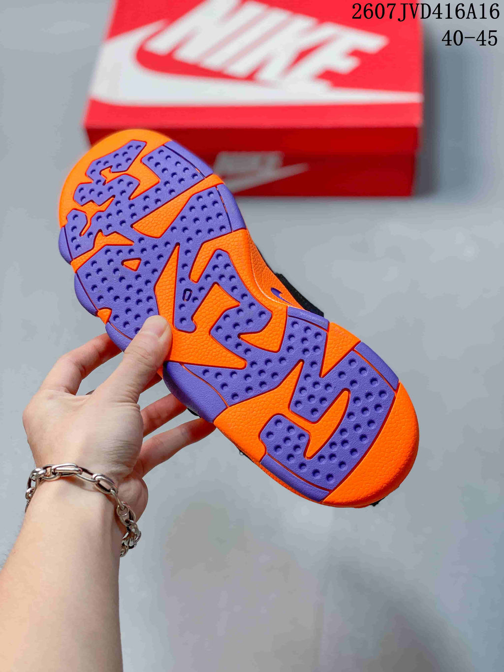 Nike Air Basketball Sneakers Black Purple Orange 2607JVD416A16