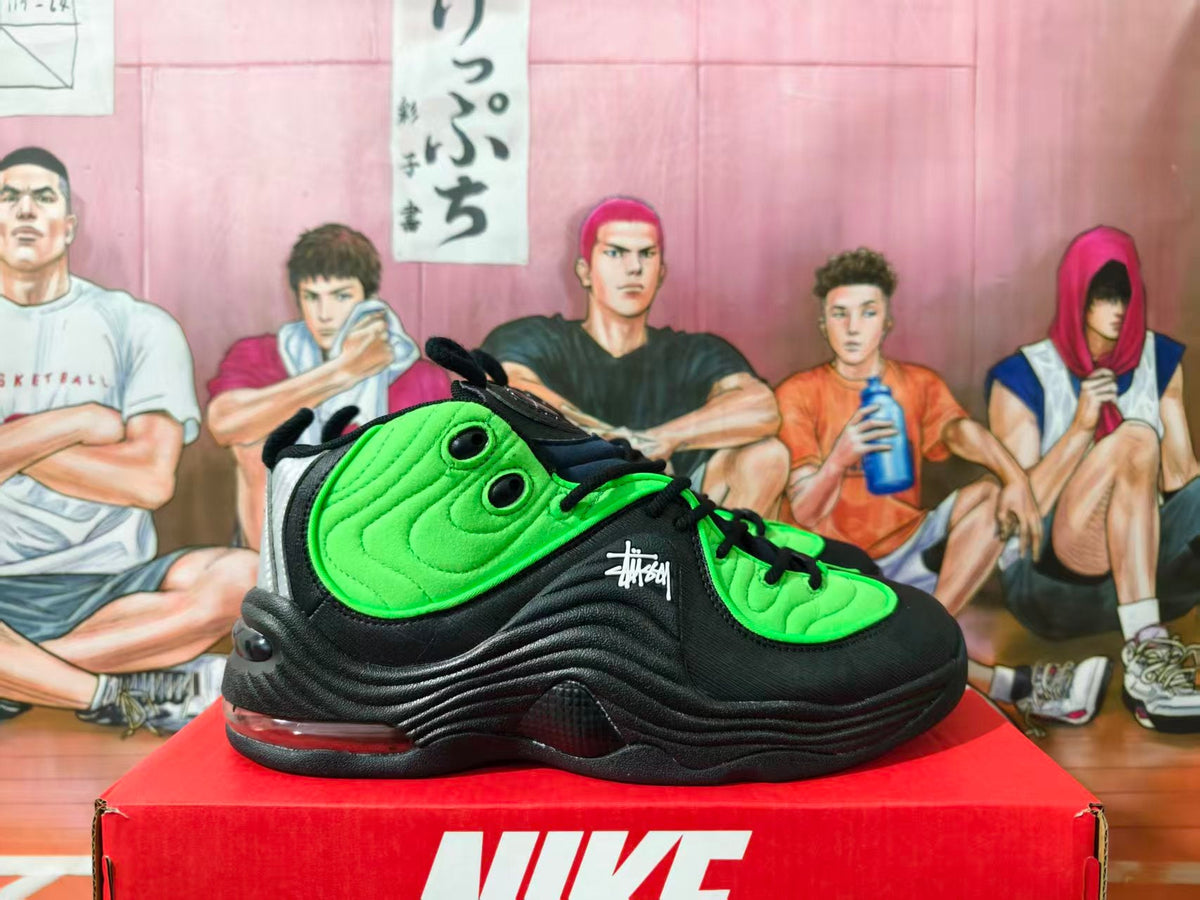 Nike Air Penny II Sneakers Black Volt Green