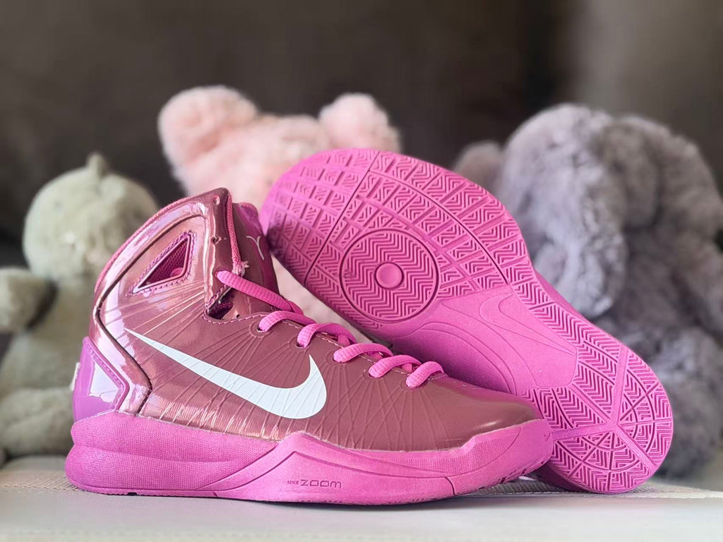 Nike HD2010 Kids High-Top Sneakers Pink and Burgundy