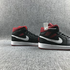 Jordan Air Jordan 1 Mid Black Red Sneakers 554724-020