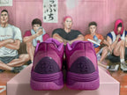 Purple Textured Basketball Sneakers