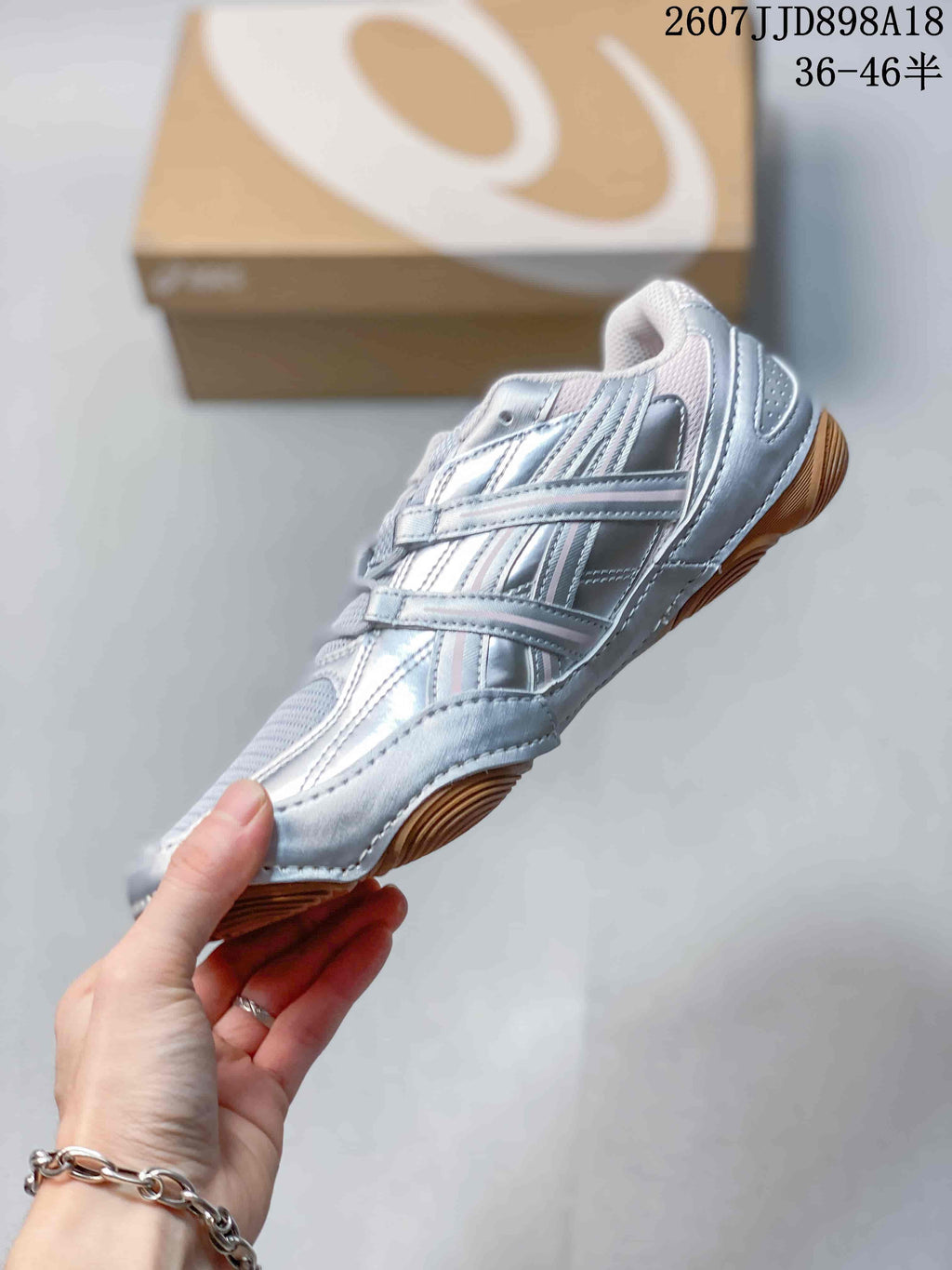 ASICS Hypersync Silver Mesh Retro Running Sneakers 2607JJD898A18