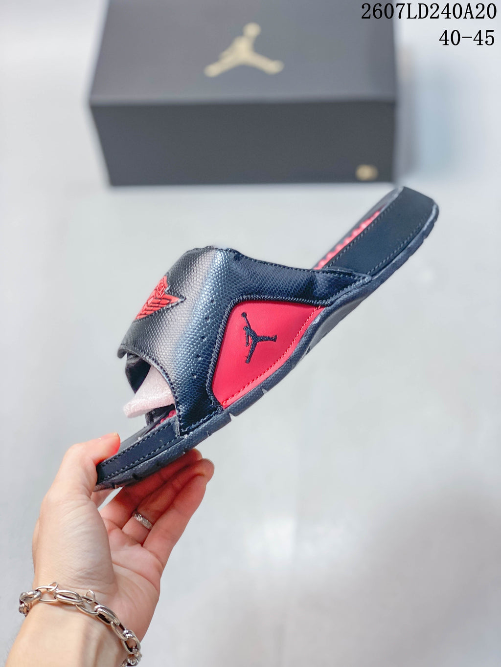 Jordan Air Jordan Hydro II Retro Slides Black Red 2607LD240A20