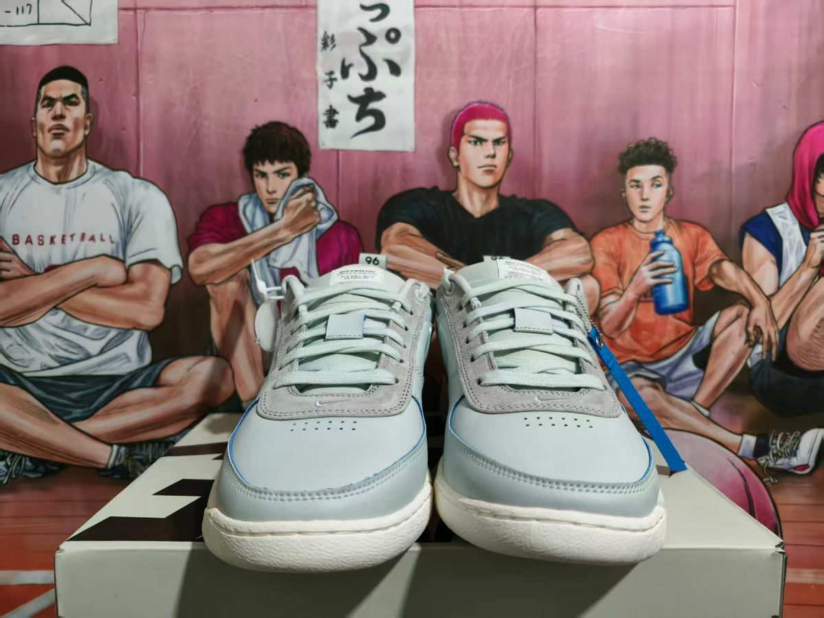 Nike x Slam Dunk Low-Top Sneakers in White and Grey