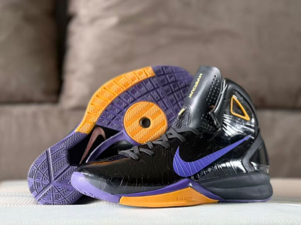 Nike Zoom Kobe 5 Lakers Basketball Shoes Black Purple Gold
