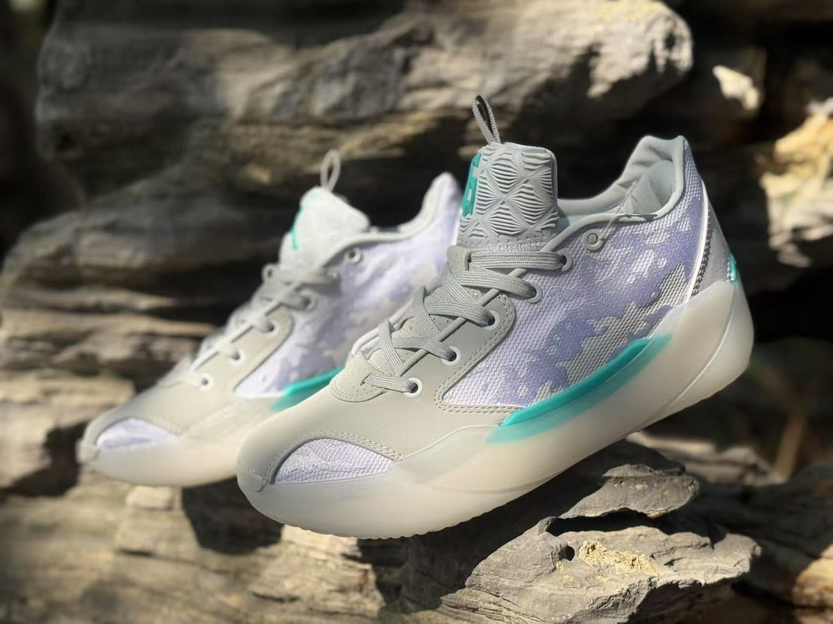 Jordan 39 Basketball Sneakers Gray Lavender Teal