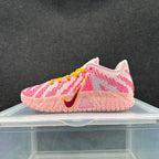 Nike Pink and White Basketball Sneakers