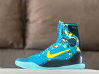 Nike Kobe 9 High Basketball Shoes Blue Yellow Picasso