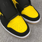 Jordan Air Jordan 1 Mid Black Yellow White Sneakers