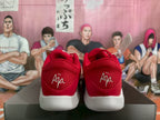 Nike A'ja Basketball Sneakers Red and White