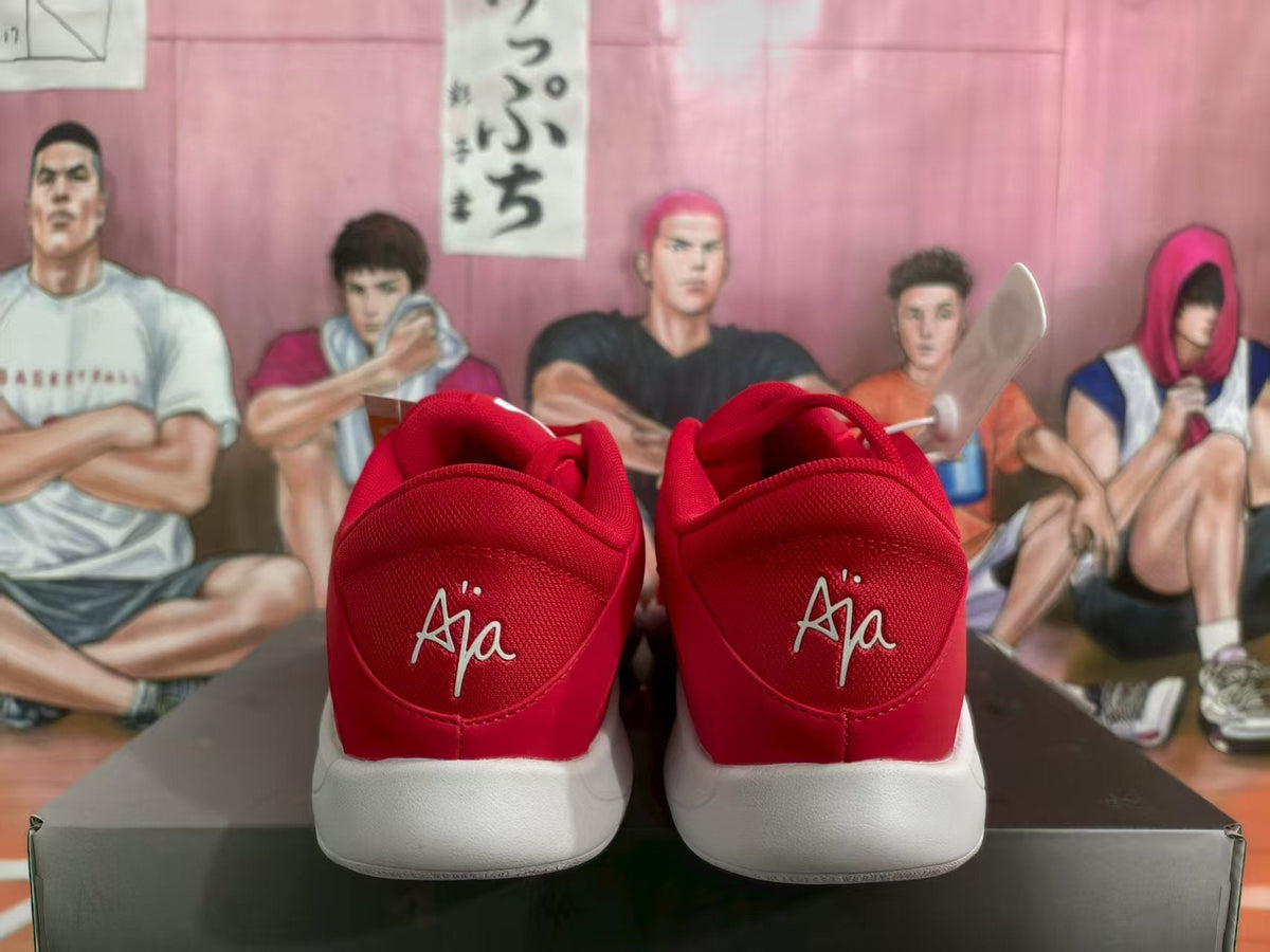 Nike A'ja Basketball Sneakers Red and White