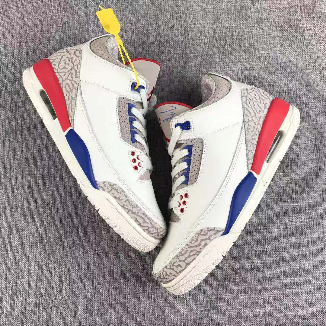 Jordan Air Jordan 3 Independence Day Sneakers White Red Blue