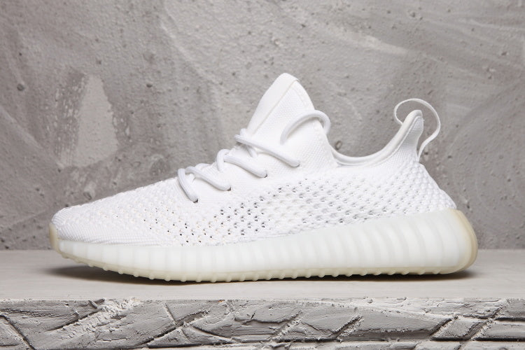 Yeezy 350 V2 White Knit Sneakers