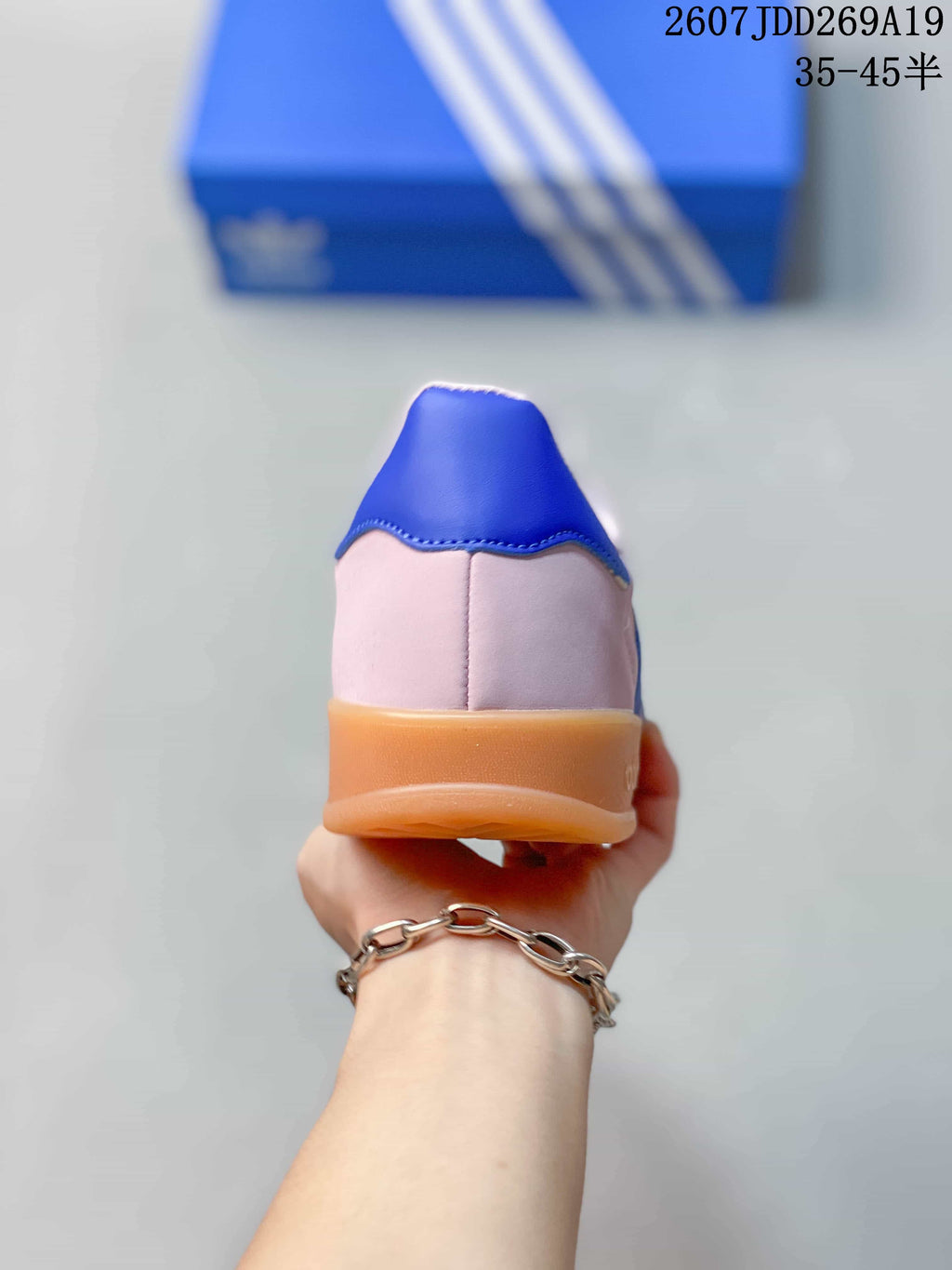 Adidas Originals Gazelle Sneakers in Pink and Blue