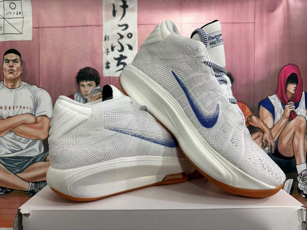 Nike Air Zoom Basketball Shoes White Blue