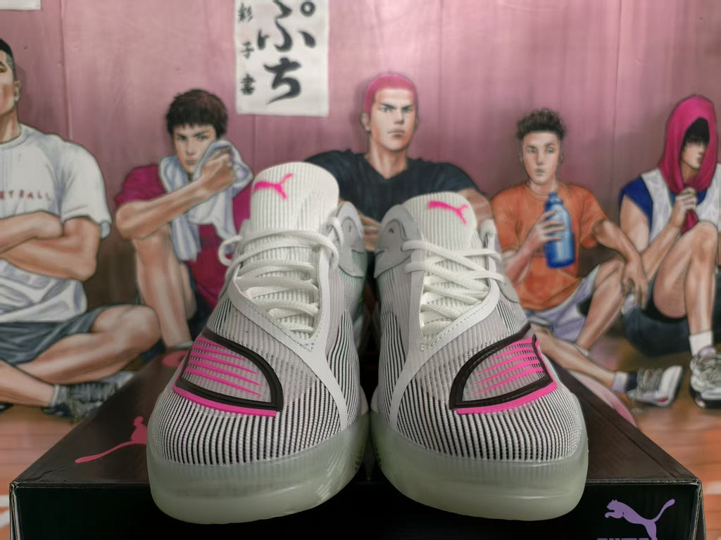 PUMA All-Pro Nitro Basketball Shoes White Pink
