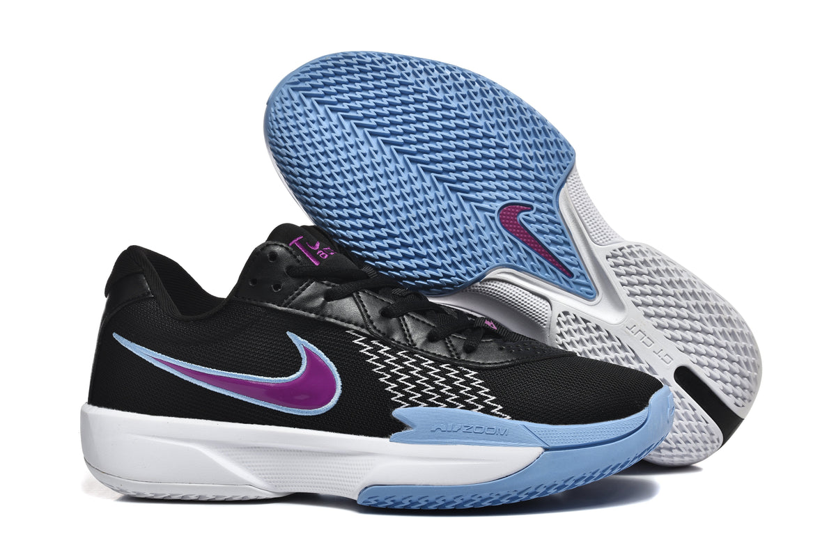 Nike 872-28 Basketball Sneakers Black Blue Purple