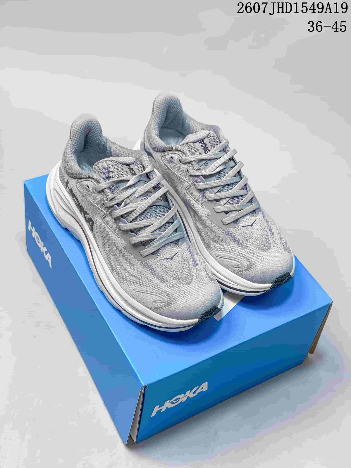 Hoka Clifton 10 Gray Lavender Running Sneakers 711390OWE