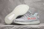 Yeezy 350 V2 Sneakers in Gray with Mint Accents
