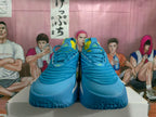 AE1 Low Basketball Shoes in Blue, White and Yellow