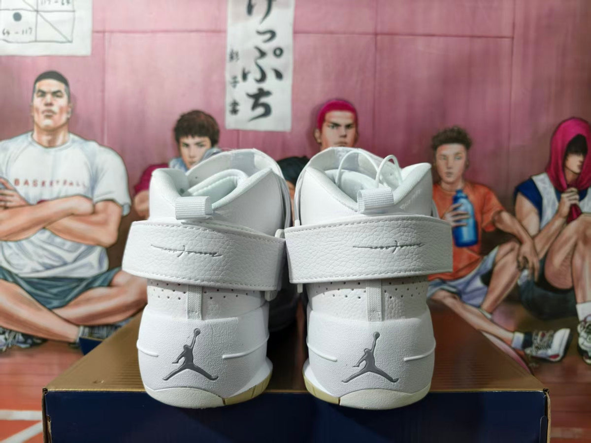 Jordan Jumpman Team 1 White High-Top Basketball Shoes