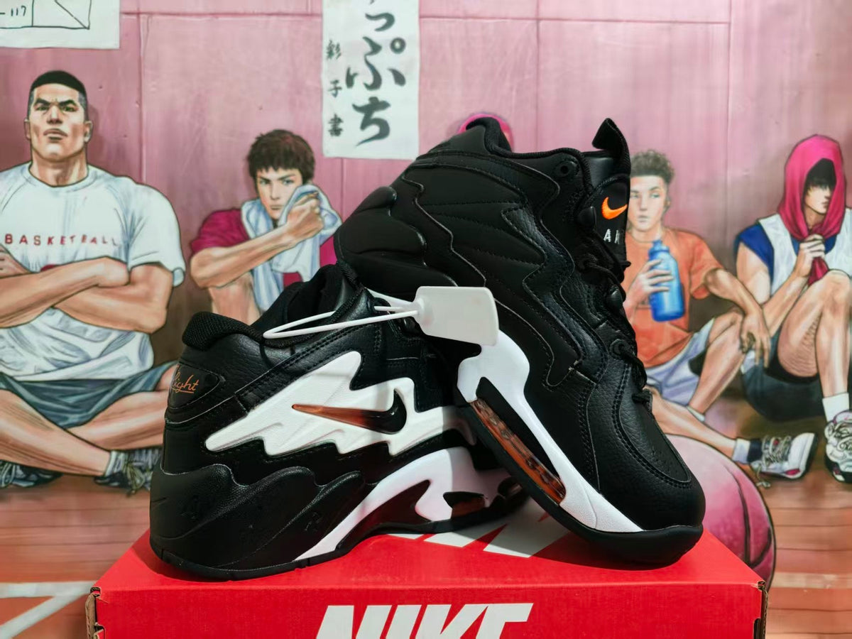 Nike Air Black White Orange Sneakers