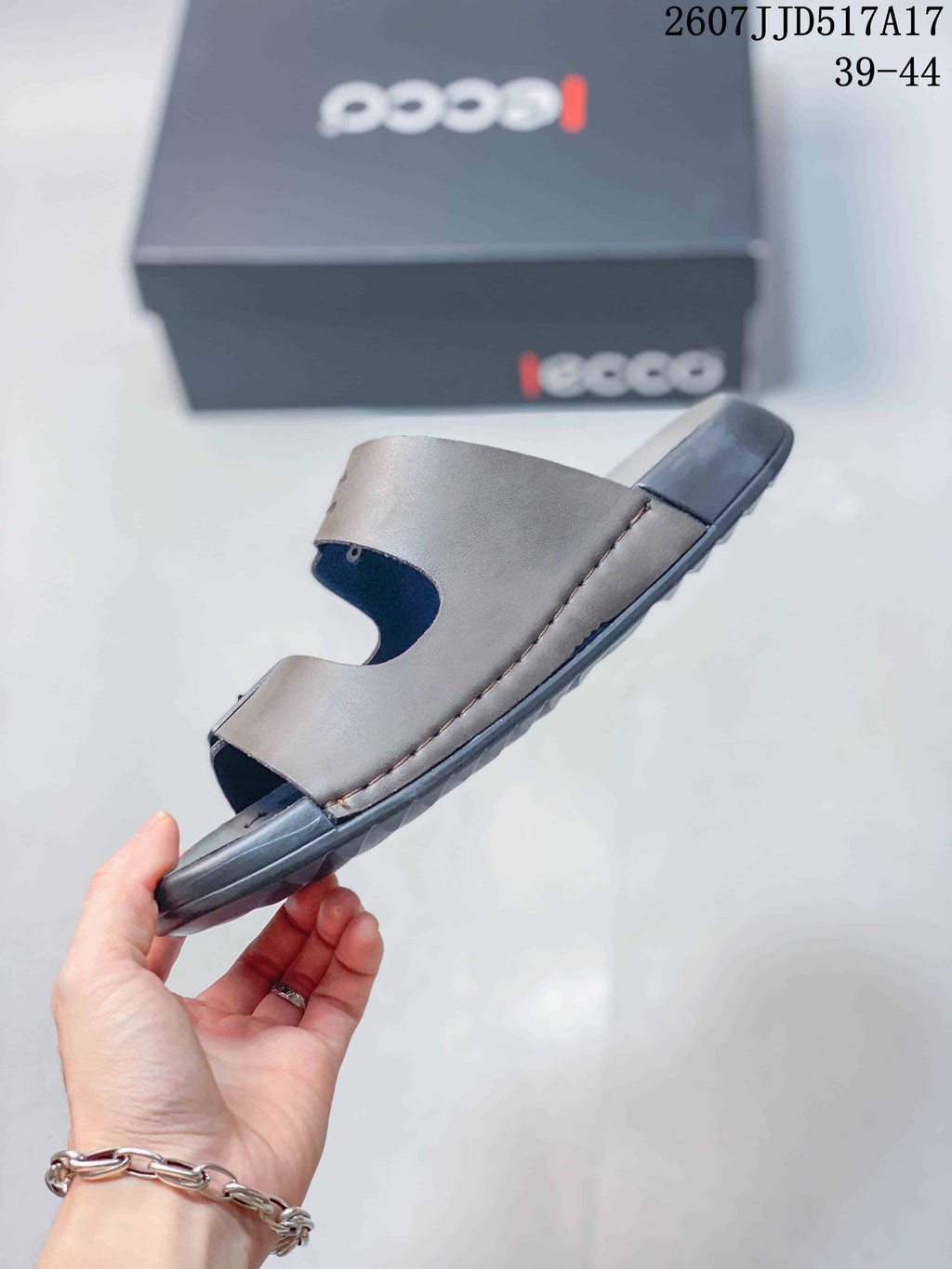ECCO Two-Buckle Sandals in Taupe, Style 2607JJD517A17
