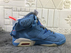 Jordan 6 Travis Sky Blue Suede Sneakers