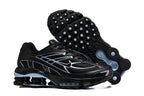 Nike Shox R4 Black and Light Blue Sneakers