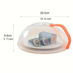 1pc Clear Microwave Splatter Cover Reusable Airtight Food Lid
