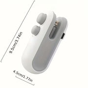 2 Piece Rechargeable Mini Bag Sealer Set USB Heat Sealer for Snacks Chips and Cookie Bags Portable Magnetic Handheld Food Sealer for Home Picnic and Travel